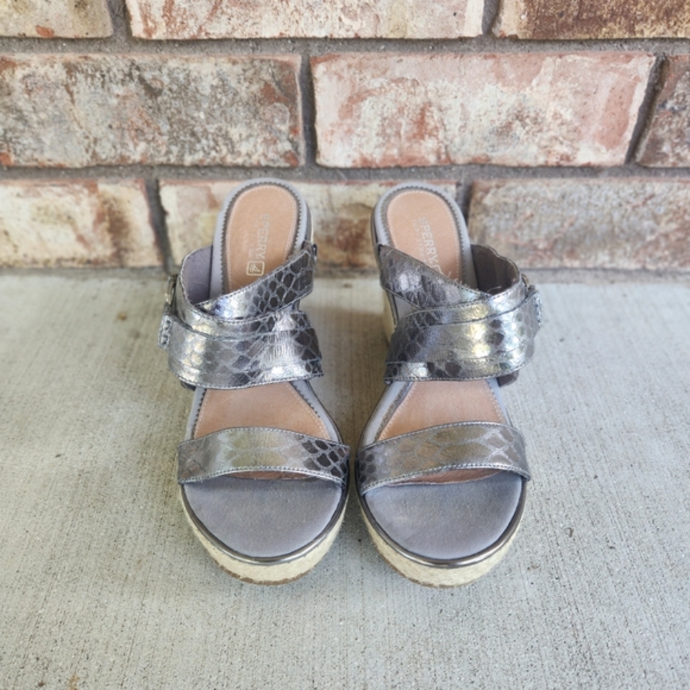 Sperry Top Sider Metallic Wedge Sandals
